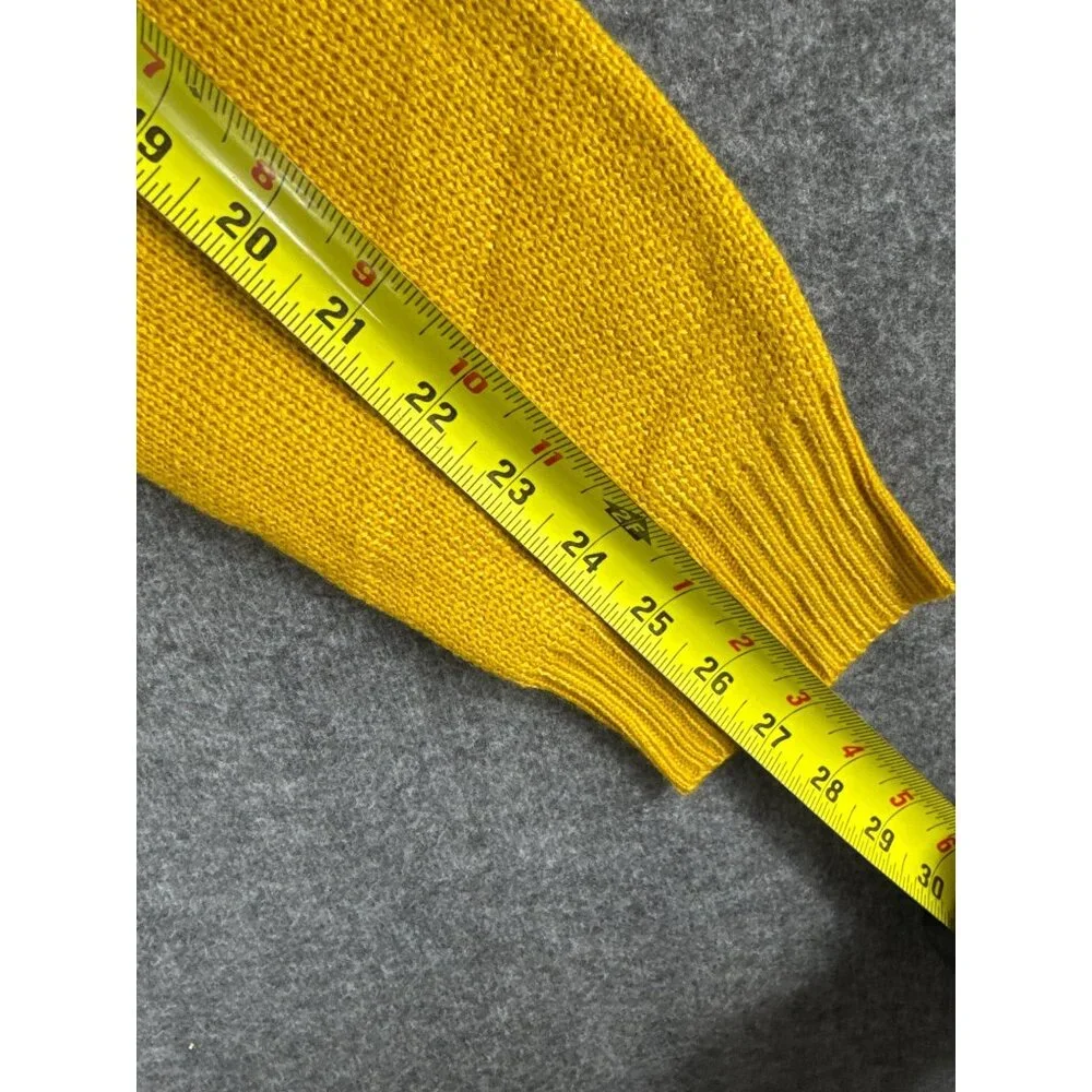 Ugly Christmas Sweater Yellow With Reindeer Design US L EU XL 100% Acrylic Holid - Picture 8 of 8